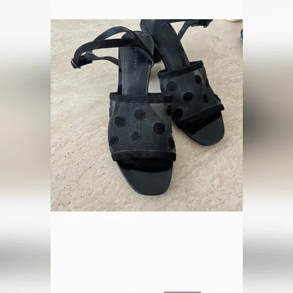 ZARA MESH POKA DOT SANDALS,  SIZE  42 - Picture 4 of 7